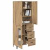 vidaXL Highboard Artisan Oak 69.5 x 34 x 180 cm Engineered Wood