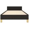 vidaXL Bed Frame without Mattress Black 90x190cm Single Fabric