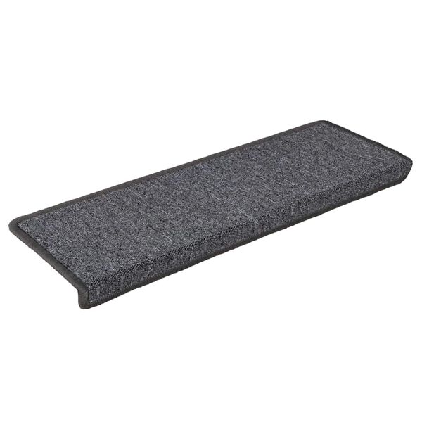 vidaXL Stair Mats 30 pcs 65x21x4 cm Dark Grey Rectangular Edge