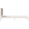 vidaXL Extra Long Bed Frame without Mattress White 90x210 cm Solid Wood