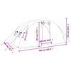 vidaXL Greenhouse with Steel Frame White 10 m² 5x2x2.3 m