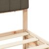 vidaXL Bed Frame with Upholstered Headboard Taupe 90 x 190 cm
