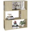 vidaXL Book Cabinet Room Divider Sonoma Oak 80x24x94 cm Engineered Wood
