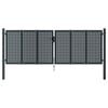 vidaXL Garden Gate Anthracite 300x75 cm Steel