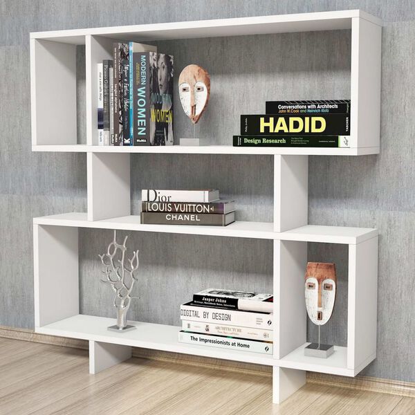 Homemania Bookcase Hera 100x22x111cm White