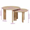 vidaXL Nesting Coffee Tables 2 pcs Black Solid Mango Wood