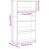 vidaXL Bookcase Old Wood 80x30x152 cm Engineered Wood