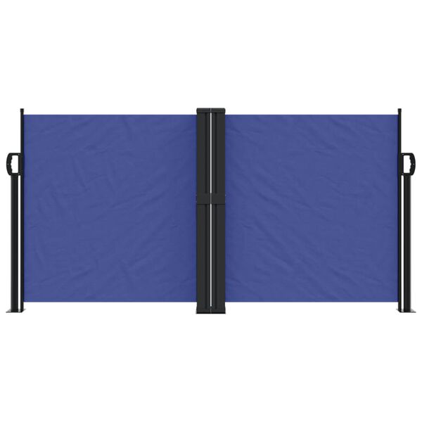 vidaXL Retractable Side Awning Blue 120x1200 cm