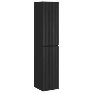 vidaXL Wall-mounted Bathroom Cabinet Black 33 x 34.5 x 160 cm