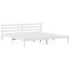 vidaXL Bed Frame White 225.5 x 185.5 x 69.5 cm Solid Pine Wood
