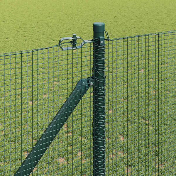 vidaXL Fence Post Green 25 x 1.4 m (12 x 12 mm mesh) Steel and PVC