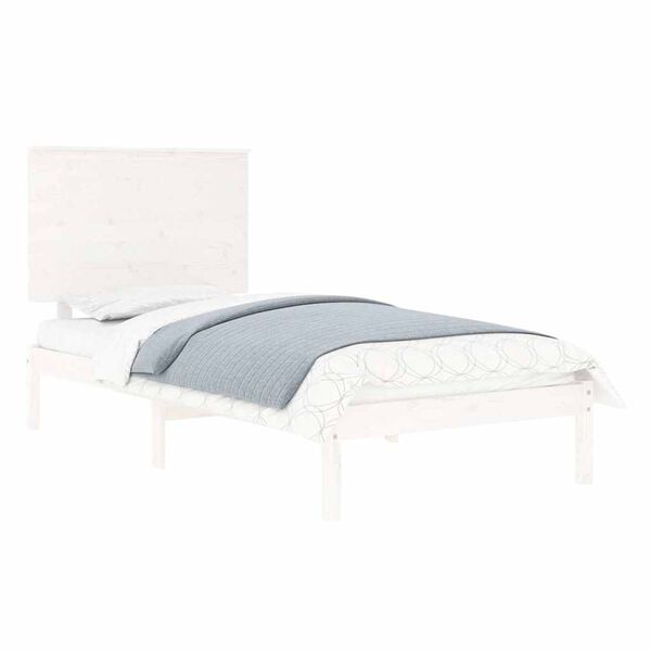 vidaXL Bed Frame without Mattress White 100x200 cm Solid Wood Pine