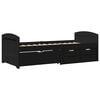 vidaXL Day Bed with 5 Drawers without Mattress IRUN Black 90x200 cm