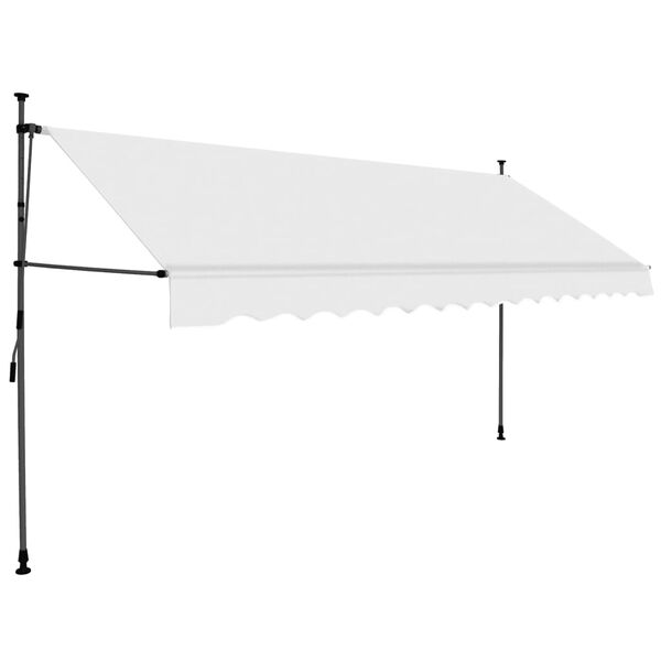 vidaXL Manual Retractable Awning with LED 350 cm Cream