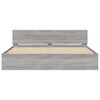 vidaXL Bed Frame with LED without Mattress Grey Sonoma 180x200 cm Super King