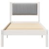 vidaXL Bed Frame with Upholstered Headboard Light Grey 75 x 190 cm
