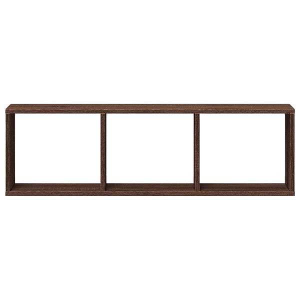 vidaXL Wall Cabinet 100x16x30 cm Brown Oak Engineered Wood