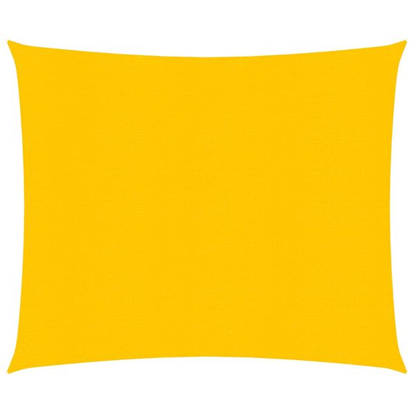 vidaXL Sunshade Sail 160 g/m&sup2; Square Yellow 5x5 m HDPE