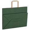 vidaXL Paper Bags 250 pcs with Handles Green 32x17x25 cm