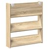 vidaXL Wall Shoe Cabinet Sonoma Oak 80x18x90 cm Engineered Wood