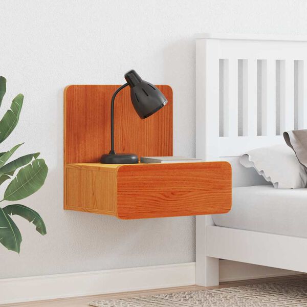 vidaXL Bedside Table 2 pcs Wax Brown 44 x 32.5 x 40 cm Solid pine wood