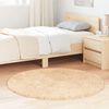 vidaXL Shaggy Rug High Pile NAVARRA Beige 120x120 cm Polyester