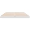 vidaXL Floor Bed Frame White 213.5 x 144 x 9 cm Solid Pine Wood