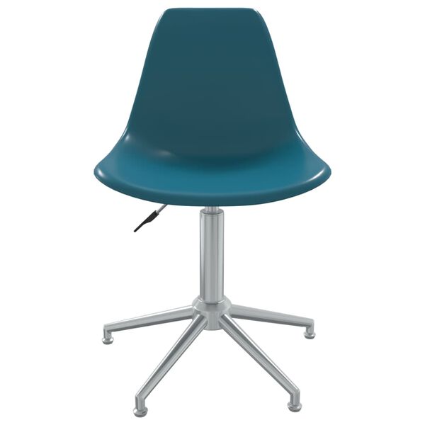 vidaXL Swivel Dining Chairs 6 pcs Turquoise PP