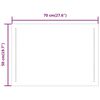 vidaXL LED Bathroom Mirror 70x50 cm