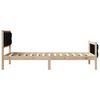 vidaXL Bed Frame with Headboard Black 90 x 200 cm Solid Pine Wood