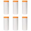 vidaXL Dust Sheet with Adhesive Tape 6 pcs Transparent 210 x 2000 cm