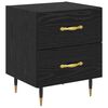 vidaXL Bedside Cabinet with Drawer 2 pcs Black Oak 40 x 35 x 47.5 cm