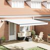 vidaXL Retractable Awning Manual White 400 x 300 cm Fabric