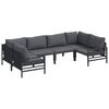 vidaXL Garden Sofa Set Anthracite Steel