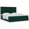 vidaXL Ottoman Bed with Mattresses Dark Green 160x200cm Velvet