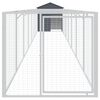 vidaXL Dog House with Roof Anthracite 117x813x123 cm Galvanised Steel