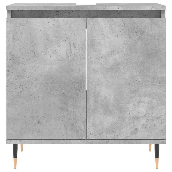 vidaXL Bathroom Cabinet Concrete Grey 58x33x60 cm Engineered Wood