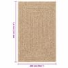 vidaXL Rug ZIZUR Beige 160x230 cm Jute Look Indoor and Outdoor