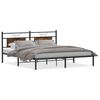 vidaXL Bed Frame without Mattress Smoked Oak 160x200 cm Engineered Wood