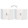 vidaXL Kitchen Wall Corner Cabinet Kalmar High Gloss White Engineered Wood