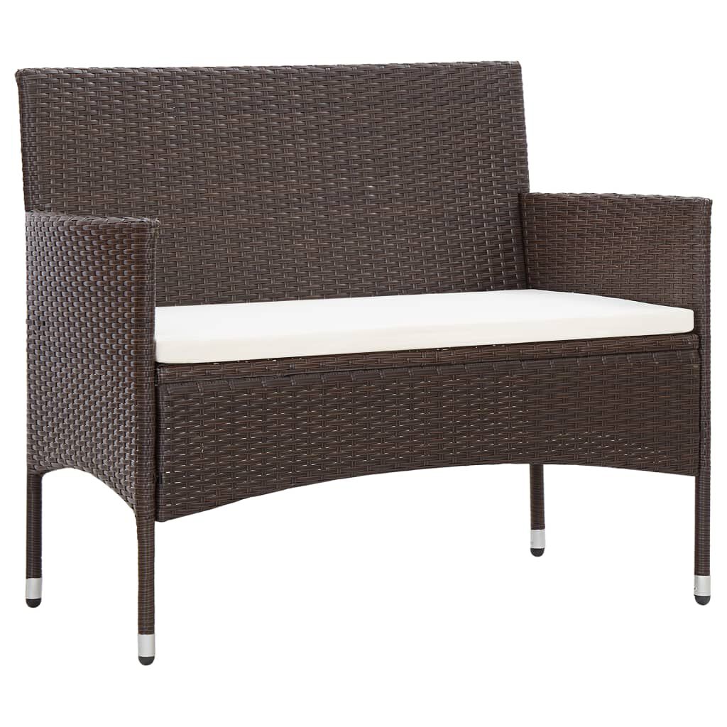 Poly rattan garden bench outlet