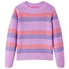 vidaXL Kids' Sweater Stripes Knitted Lilac and Pink 92