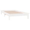 vidaXL LED Bed Frame without Mattress White 90x200 cm Solid Wood