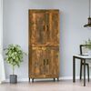 vidaXL Highboard Smoked Oak 69.5x34x180 cm Engineered Wood