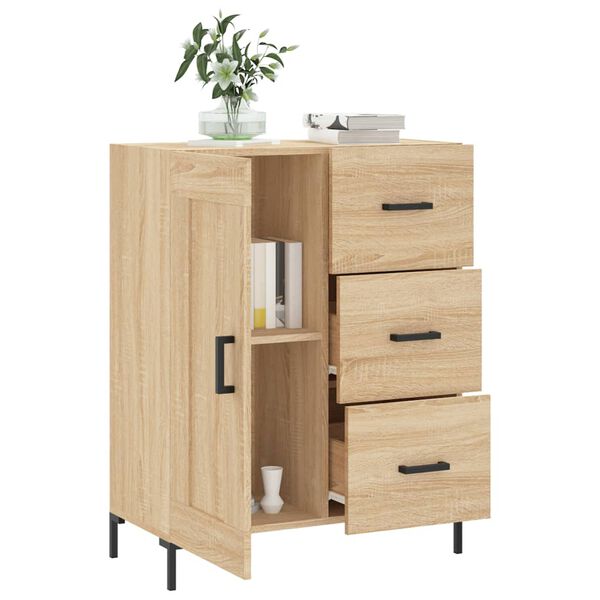 vidaXL Sideboard Sonoma Oak 69.5x34x90 cm Engineered Wood