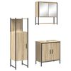 vidaXL Bathroom Furniture Set with Shelf 3 pcs Brown 60 x 30 x 60 cm