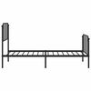 vidaXL Metal Bed Frame without Mattress with Footboard&nbsp;Black 100x190cm