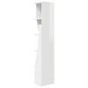 vidaXL Corner Cabinet High Gloss White 27.5x27x140cm Engineered Wood