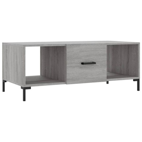 vidaXL Coffee Table Grey Sonoma 102x50x40 cm Engineered Wood