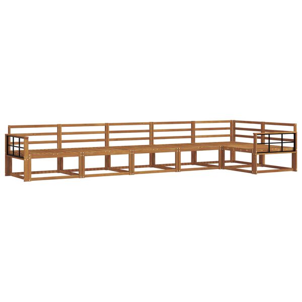vidaXL Outdoor Sofa Set 6 pcs Natural Solid Acacia Wood